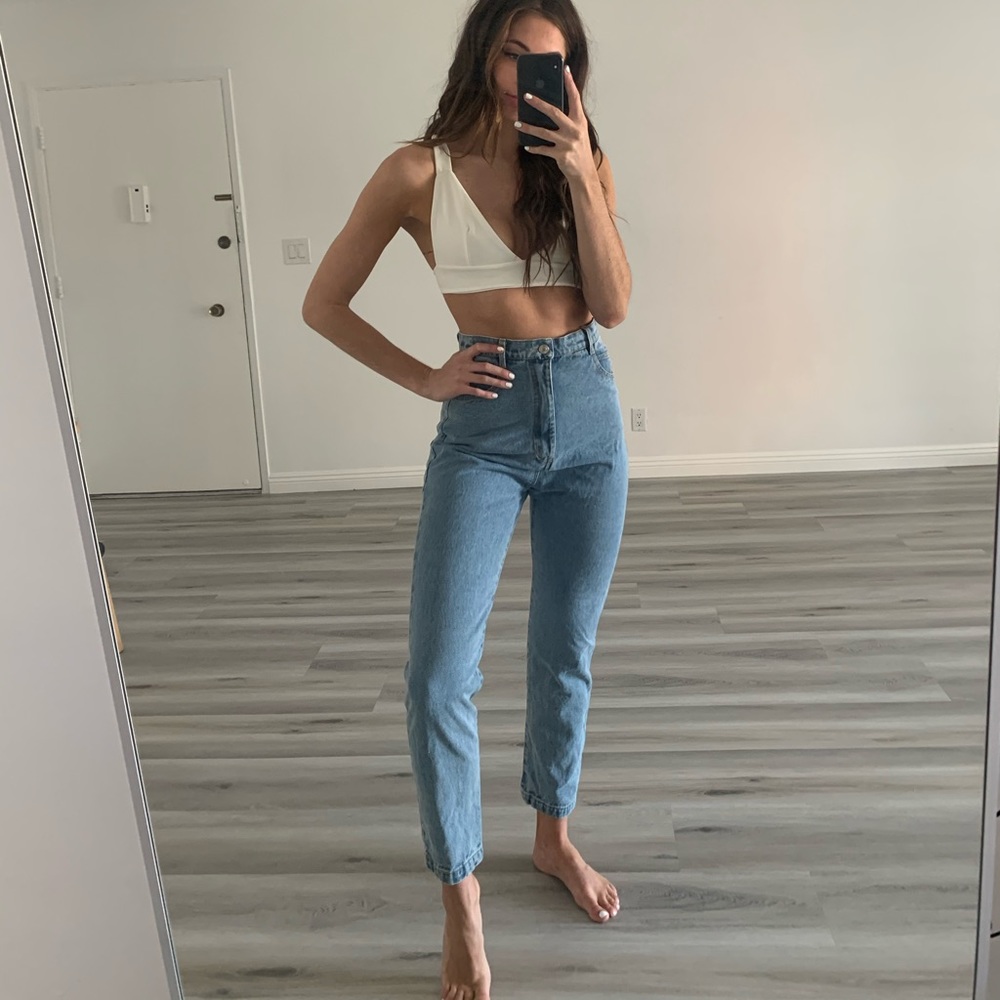 Women's Blue Boyfriend Jeans